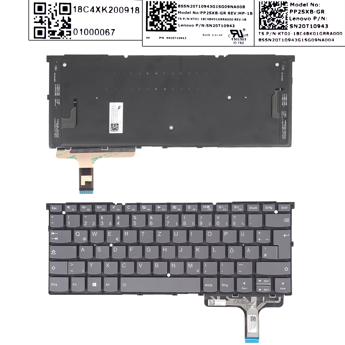 Picture of New Replacement Laptop Keyboard For LENOVO Yoga S940-14IIL S940-14IWL BLACK(Backlit,WIN8) GR Layout